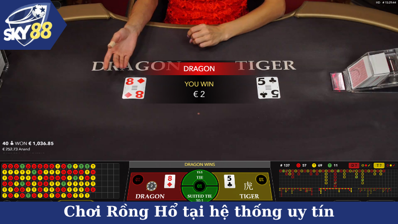 Chơi Rồng Hổ tại hệ thống uy tín nhận nhiều lợi ích vượt trội