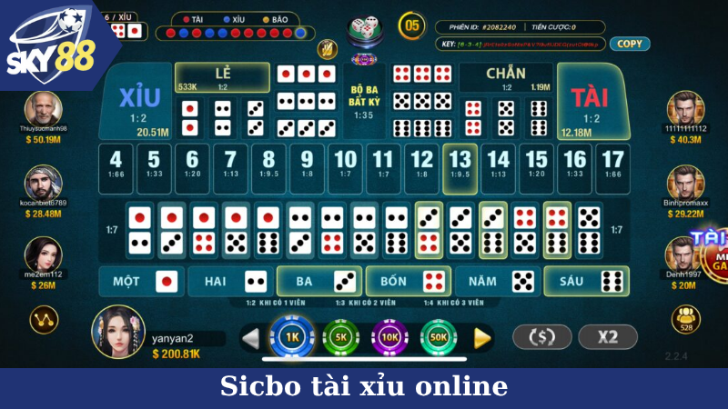 Sicbo tài xỉu online