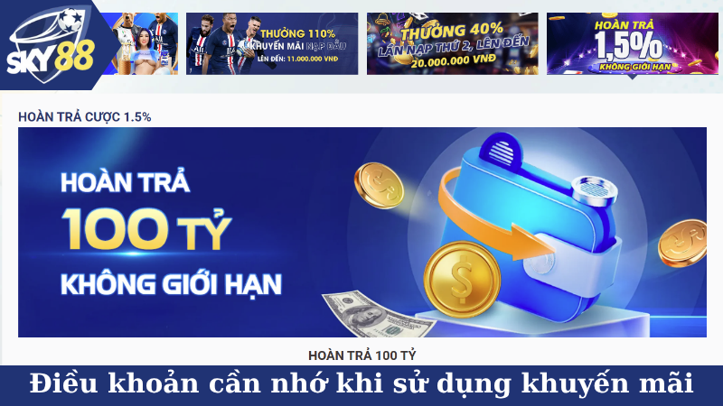 Điều khoản cần nhớ khi sử dụng khuyến mãi