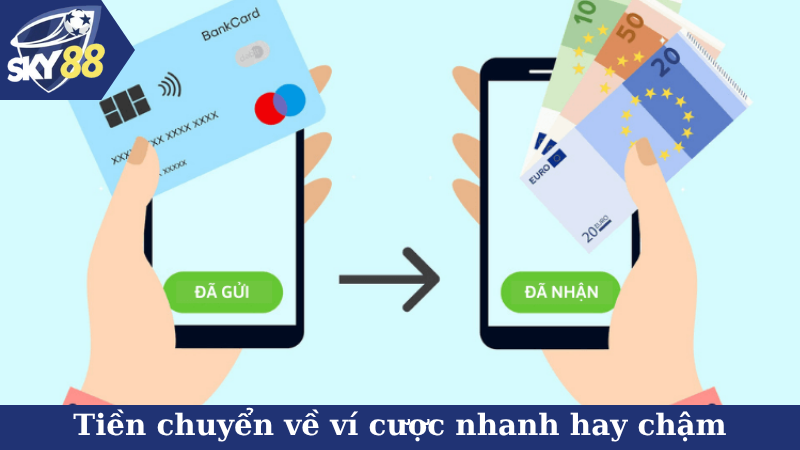Tiền chuyển về ví cược nhanh hay chậm